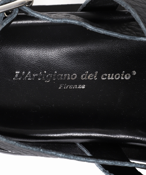 JOURNAL STANDARD(ジャーナルスタンダード)の「【L'ARTIGIANO DEL CUOIO】レザーストラップサンダル 36719(サンダル・レディース・ブラック/ホワイト・36/37/38)」の15枚目の写真