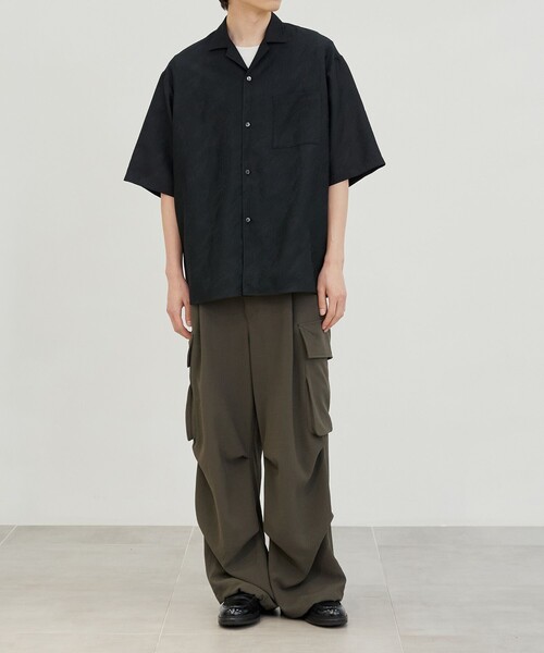 【美品】PUBLIC TOKYO プラスタージャガードシャツ / 半袖 PUBLIC TOKYO（パブリックトウキョウ）の「プラスタージャガード