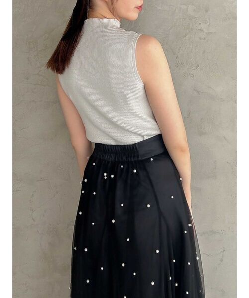 dazzlin(ダズリン)の「ランダムパーツチュールスカート(スカート・レディース・パープル/ブラック/アイボリー/グレー・MEDIUM/SMALL)」の16枚目の写真