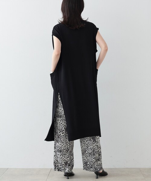 GALLEST(ギャレスト)の「◆ニットロングジレ(ベスト・レディース・ベージュ/ブラック/カーキ・38)」の5枚目の写真