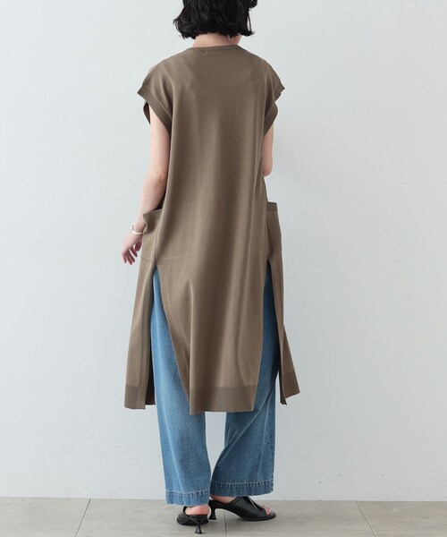 GALLEST(ギャレスト)の「◆ニットロングジレ(ベスト・レディース・ベージュ/ブラック/カーキ・38)」の9枚目の写真