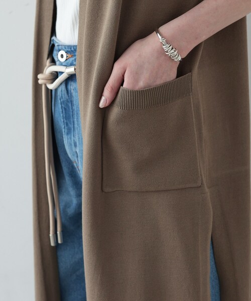 GALLEST(ギャレスト)の「◆ニットロングジレ(ベスト・レディース・ベージュ/ブラック/カーキ・38)」の10枚目の写真