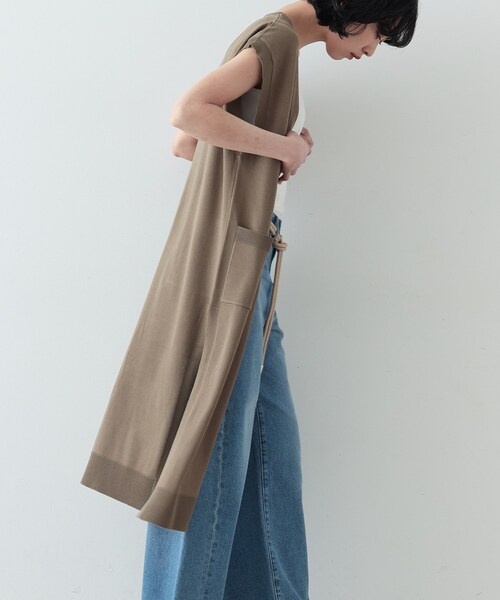 GALLEST(ギャレスト)の「◆ニットロングジレ(ベスト・レディース・ベージュ/ブラック/カーキ・38)」の13枚目の写真