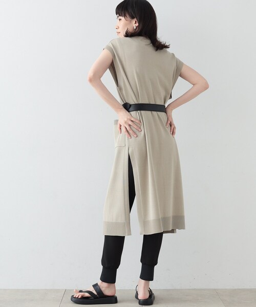 GALLEST(ギャレスト)の「◆ニットロングジレ(ベスト・レディース・ベージュ/ブラック/カーキ・38)」の15枚目の写真