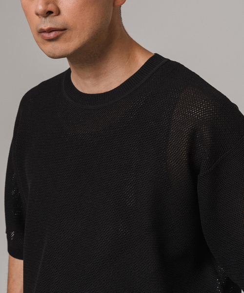 EDIFICE(エディフィス)の「ドライメッシュ リラックスフィット ニットTシャツ(ニット/セーター・メンズ・ブラック/ライトグレー/グリーン系その他/ブルー系その他・MEDIUM/LARGE)」の22枚目の写真