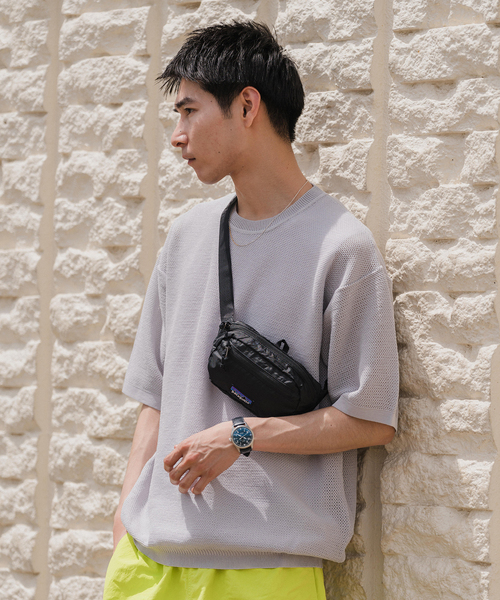 EDIFICE(エディフィス)の「ドライメッシュ リラックスフィット ニットTシャツ(ニット/セーター・メンズ・ブラック/ライトグレー/グリーン系その他/ブルー系その他・MEDIUM/LARGE)」の16枚目の写真