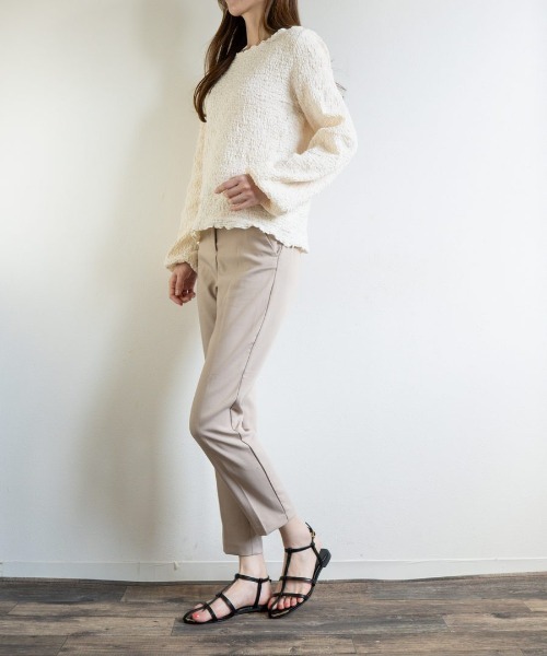 Fabby fabby（ファビィーファビィー）の「ネックベルトストラップフラットサンダル（サンダル・レディース・オフホワイト/ブラック/シルバー・LARGE/SMALL/MEDIUM）」の10枚目の写真