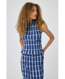MOUSSY | SHIRRING SLEEVELESS トップス(Tシャツ/カットソー)