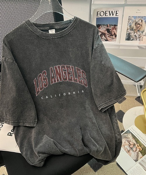 DEVICE(デバイス)の「フロント ロゴ プリント ピグメント 韓国 ストリート y2k 古着風 ビッグシルエット 半袖 Tシャツ(Tシャツ/カットソー・レディース・ダークグレー・FREE)」の20枚目の写真