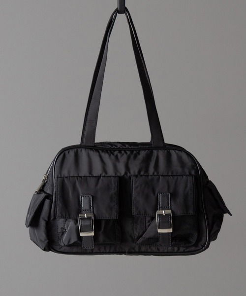 3color 】ベルテッドアウトポケットショルダーバッグ ／ belted