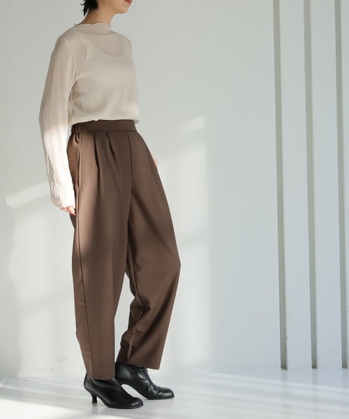 itto...(イット)の「ストレッチツイルカーブパンツ(スラックス・レディース・ブラック/ブラウン/グレー・M)」の18枚目の写真