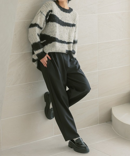 itto...(イット)の「ストレッチツイルカーブパンツ(スラックス・レディース・ブラック/ブラウン/グレー・M)」の12枚目の写真