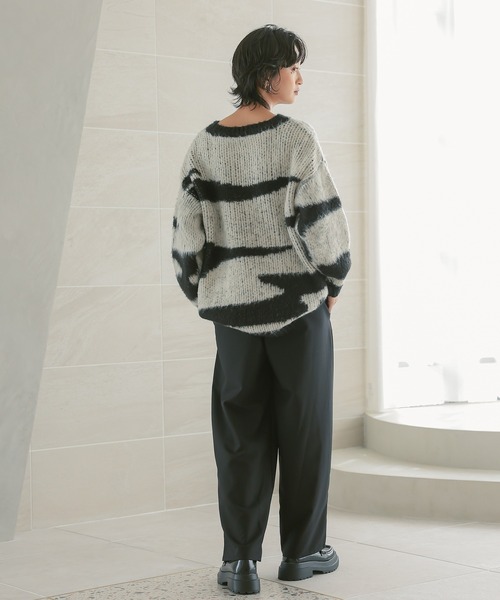 itto...(イット)の「ストレッチツイルカーブパンツ(スラックス・レディース・ブラック/ブラウン/グレー・M)」の13枚目の写真