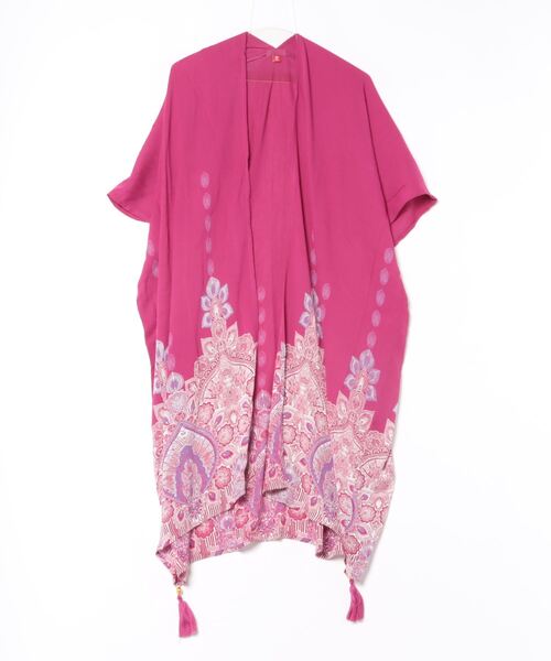 チャイハネ（チャイハネ）の「【チャイハネ】ジュピラUVロングカーディガン（カーディガン/ボレロ・レディース・ブラック/グリーン/ピンク/ホワイト/イエロー・FREE）」の5枚目の写真