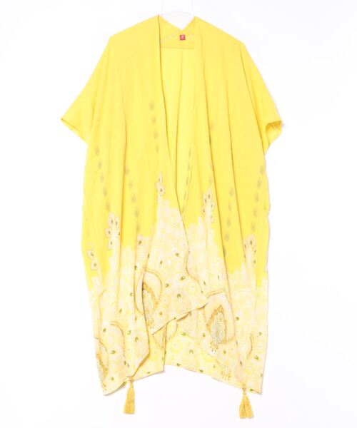 チャイハネ（チャイハネ）の「【チャイハネ】ジュピラUVロングカーディガン（カーディガン/ボレロ・レディース・ブラック/グリーン/ピンク/ホワイト/イエロー・FREE）」の8枚目の写真