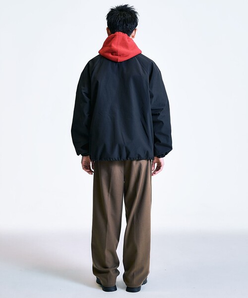 【セール】City Ambient Products: T/Rフラノ 2プリーツ ワイドテーパード スラックス（スラックス）｜City Ambient Products（シティアンビエントプロダクツ）