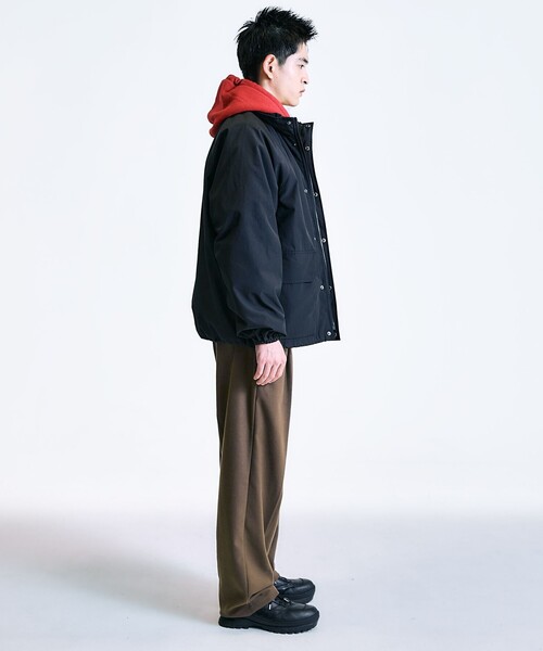 【セール】City Ambient Products: T/Rフラノ 2プリーツ ワイドテーパード スラックス（スラックス）｜City Ambient Products（シティアンビエントプロダクツ）