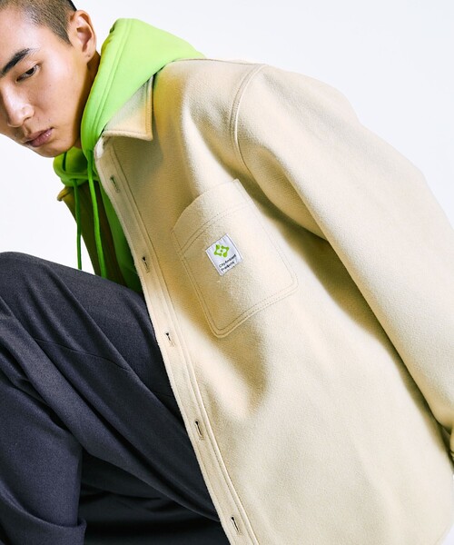 【セール】City Ambient Products: T/Rフラノ 2プリーツ ワイドテーパード スラックス（スラックス）｜City Ambient Products（シティアンビエントプロダクツ）