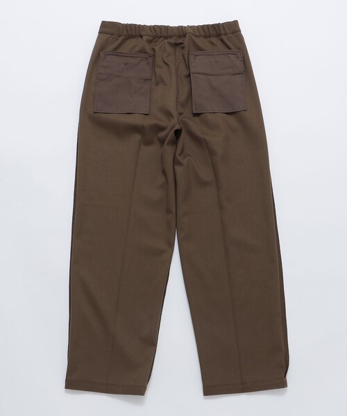 【セール】City Ambient Products: T/Rフラノ 2プリーツ ワイドテーパード スラックス（スラックス）｜City Ambient Products（シティアンビエントプロダクツ）