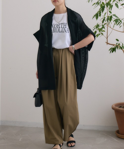 Dignite collier(ディニテコリエ)の「Dignite collier ノースリーブロゴT(Tシャツ/カットソー・レディース・ブラック/ホワイト・FREE)」の13枚目の写真