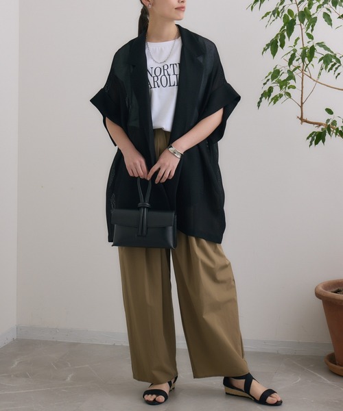 Dignite collier(ディニテコリエ)の「Dignite collier ノースリーブロゴT(Tシャツ/カットソー・レディース・ブラック/ホワイト・FREE)」の12枚目の写真