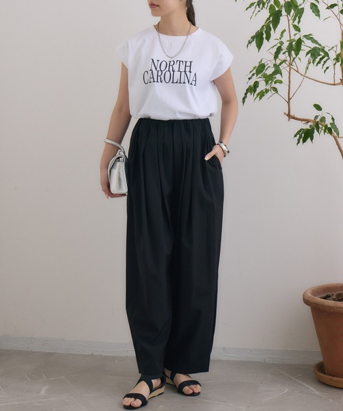 Dignite collier(ディニテコリエ)の「Dignite collier ノースリーブロゴT(Tシャツ/カットソー・レディース・ブラック/ホワイト・FREE)」の14枚目の写真