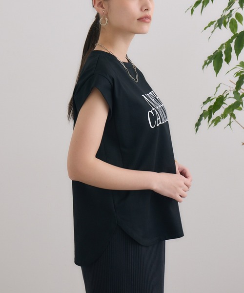 Dignite collier(ディニテコリエ)の「Dignite collier ノースリーブロゴT(Tシャツ/カットソー・レディース・ブラック/ホワイト・FREE)」の10枚目の写真