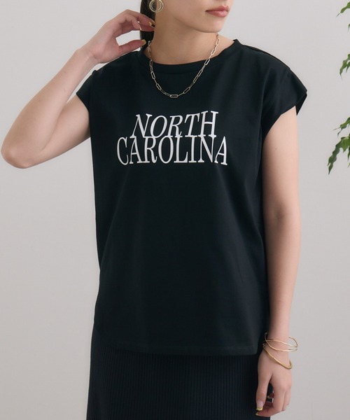 Dignite collier(ディニテコリエ)の「Dignite collier ノースリーブロゴT(Tシャツ/カットソー・レディース・ブラック/ホワイト・FREE)」の11枚目の写真