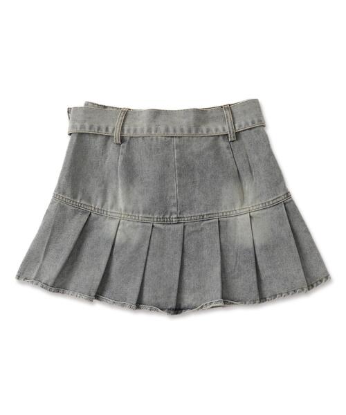 dispark（ディスパーク）の「DISPARK/ベルトデニムプリーツスカ-ト（デニムスカート・レディース・スカイブルー・SMALL/MEDIUM）」の11枚目の写真