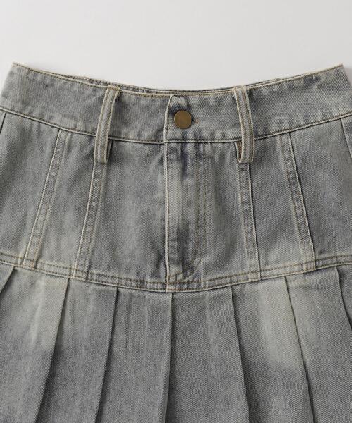 dispark（ディスパーク）の「DISPARK/ベルトデニムプリーツスカ-ト（デニムスカート・レディース・スカイブルー・SMALL/MEDIUM）」の12枚目の写真