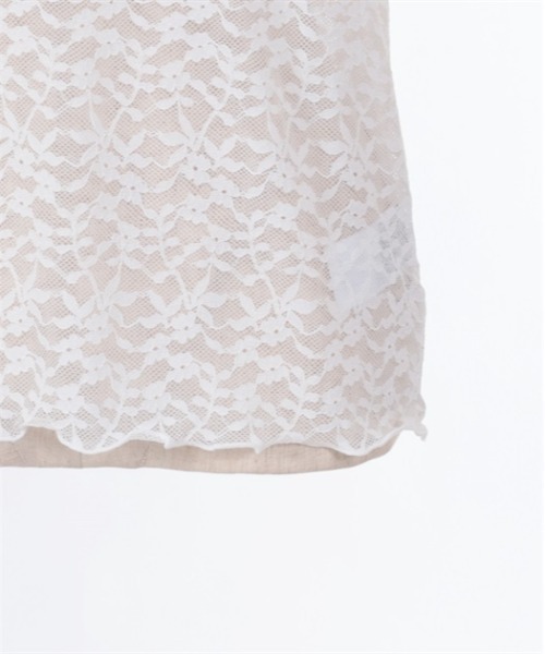 axes femme（アクシーズファム）の「総レース半袖インナー（Tシャツ/カットソー・レディース・ラベンダー/ホワイト/ブラック・FREE）」の11枚目の写真