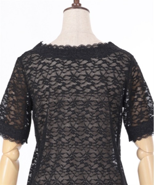 axes femme（アクシーズファム）の「総レース半袖インナー（Tシャツ/カットソー・レディース・ラベンダー/ホワイト/ブラック・FREE）」の20枚目の写真
