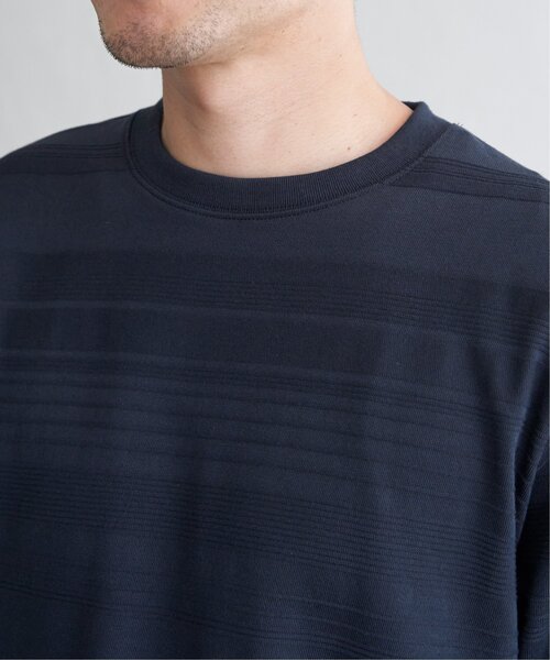 IKKA LOUNGE(イッカラウンジ)の「ランダムリップルボーダーロンT(Tシャツ/カットソー・メンズ・オリーブ/ネイビー/ホワイト/ブラック・M/L/XL/S)」の12枚目の写真