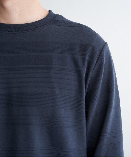 IKKA LOUNGE(イッカラウンジ)の「ランダムリップルボーダーロンT(Tシャツ/カットソー・メンズ・オリーブ/ネイビー/ホワイト/ブラック・M/L/XL/S)」の13枚目の写真