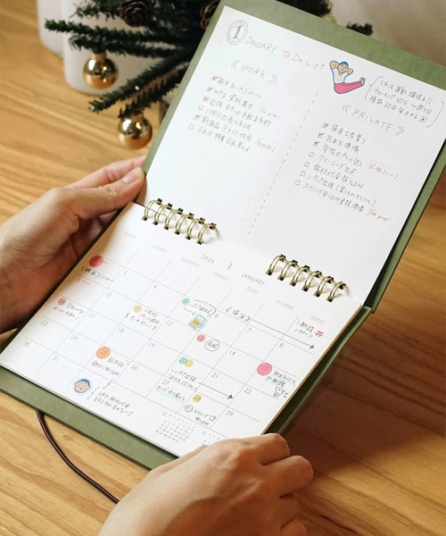 HIGHTIDE（ハイタイド）の「ハイタイド 2025年 カレンダー レプレ カレンダー スケジュール帳 ダイアリー 手帳 卓上（手帳/メモ帳・レディース・カーキ/ライトグレー/ピンク/ダークベージュ/ブルー系その他・FREE）」の21枚目の写真