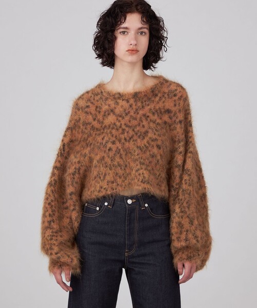 MACPHEE（マカフィー）の「レオパード ショートプルオーバー（ニット  
