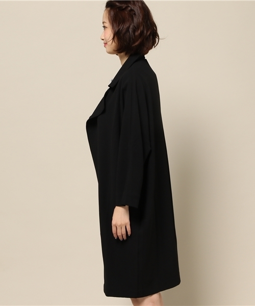 ROSE BUD(ローズバッド)の「(ACHRO)MJ3005 RELAXED FIT COCOON COAT(その他アウター・レディース・ブラック・SMALL)」の2枚目の写真