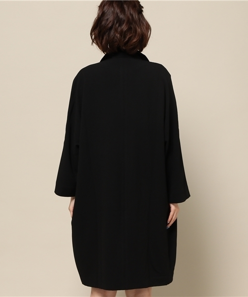 ROSE BUD(ローズバッド)の「(ACHRO)MJ3005 RELAXED FIT COCOON COAT(その他アウター・レディース・ブラック・SMALL)」の7枚目の写真