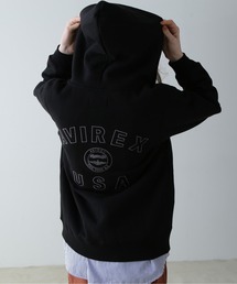 AVIREX(ABbNX)VARSITY LOGO SWEAT PARKA/o[VeBS XEFbgp[J[(p[J[)