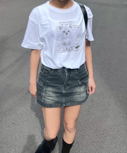 GODASHIN エンジェルコア　天使　ネコ　Tシャツ　ウィッシュコア　キャット 71Xdo8s7rML.jpg