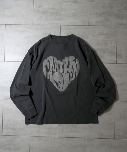 Anytime Songs(エニータイムソングス)の「Pigment hard wash long sleeve T-shirt/ピグメント ハードウォッシュ 長袖 Tシャツ/ロンT(Tシャツ/カットソー・メンズ・ブラック/ブラウン系その他/ブラック系その他2/ブラック系その他/ブラウン系その他2/ブラック系その他3/ブラウン系その他3/モカ・M/L/XL)」の4枚目の写真