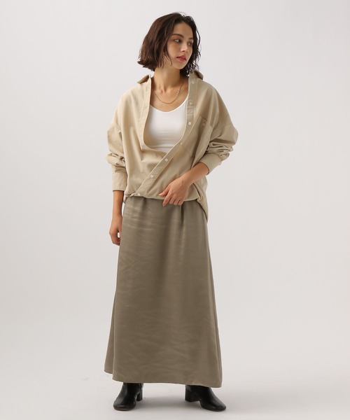 BAYFLOW（ベイフロー）の「[カシュクール可能]2WAYコーデュロイシャツ（シャツ/ブラウス・レディース・グレー/ブルー/ピンク/サンドベージュ・SMALL/MEDIUM）」の9枚目の写真