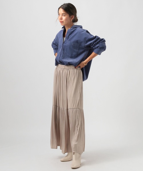 BAYFLOW（ベイフロー）の「[カシュクール可能]2WAYコーデュロイシャツ（シャツ/ブラウス・レディース・グレー/ブルー/ピンク/サンドベージュ・SMALL/MEDIUM）」の17枚目の写真