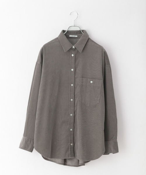 BAYFLOW（ベイフロー）の「[カシュクール可能]2WAYコーデュロイシャツ（シャツ/ブラウス・レディース・グレー/ブルー/ピンク/サンドベージュ・SMALL/MEDIUM）」の20枚目の写真