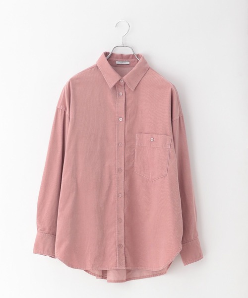 BAYFLOW（ベイフロー）の「[カシュクール可能]2WAYコーデュロイシャツ（シャツ/ブラウス・レディース・グレー/ブルー/ピンク/サンドベージュ・SMALL/MEDIUM）」の21枚目の写真