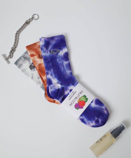 FRUIT OF THE LOOM(フルーツオブザルーム)の「FRUIT OF THE LOOM / Q.FTLタイダイ刺繍 /(ソックス/靴下・メンズ・その他・23-25㎝)」の1枚目の写真