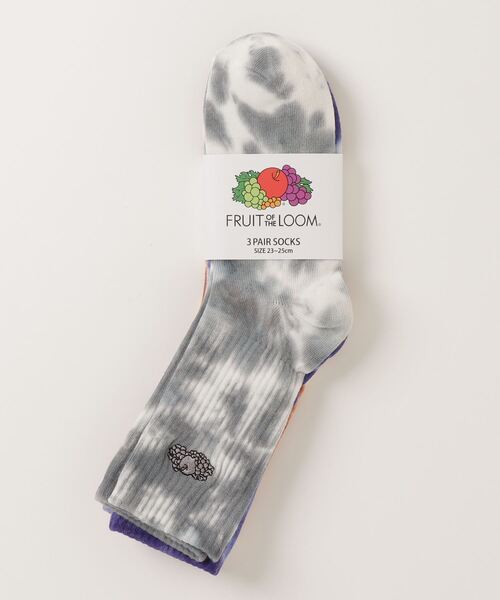 FRUIT OF THE LOOM(フルーツオブザルーム)の「FRUIT OF THE LOOM / Q.FTLタイダイ刺繍 /(ソックス/靴下・メンズ・その他・23-25㎝)」の3枚目の写真