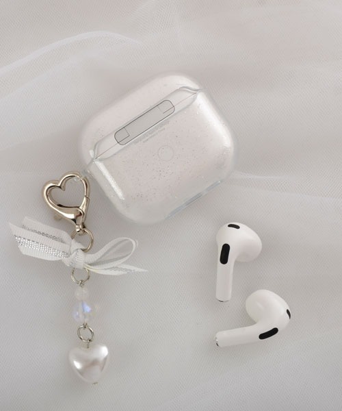 Mayree（メイリー）の「【float】ホワイトデザイン ハート パール エアポッズ/エアポッズプロ ケース カバー【AirPods 第1世代/第2世代/第3世代/pro/pro2】（ヘッドフォン/イヤホン・レディース・その他2/その他1・D/C/B/A）」の6枚目の写真