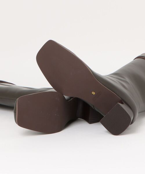 TINA：JOJUN（ティーナジョジュン）の「バイカラー スクエアトゥロングブーツ TINA：JOJUN（ブーツ・レディース・カーキ/シルバー・S/M/L）」の12枚目の写真