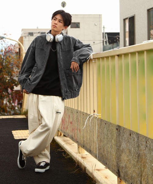 セール】【ZIP FIVE】 ルーズシルエット コットン デニム ブルゾン